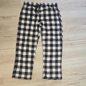 Born Black and White Checkered Pj Pants 100% Polyester